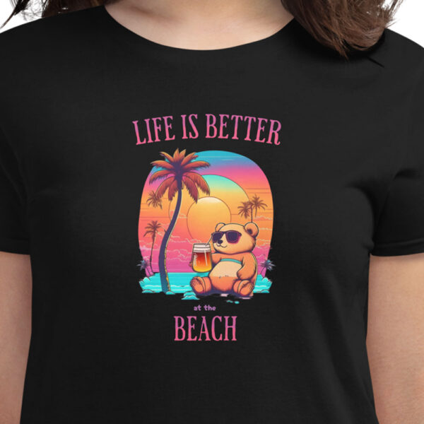 Chill bear beach women's tshirt