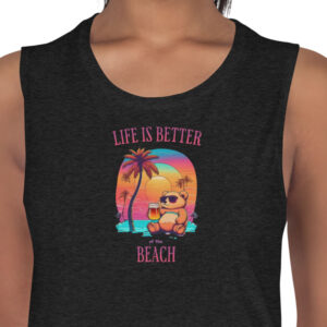 womens-beach-tank-black-heather-front-main